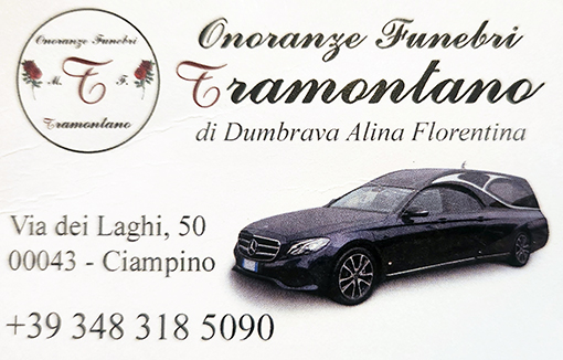 onoranze funebri Tramontano Ciampino
